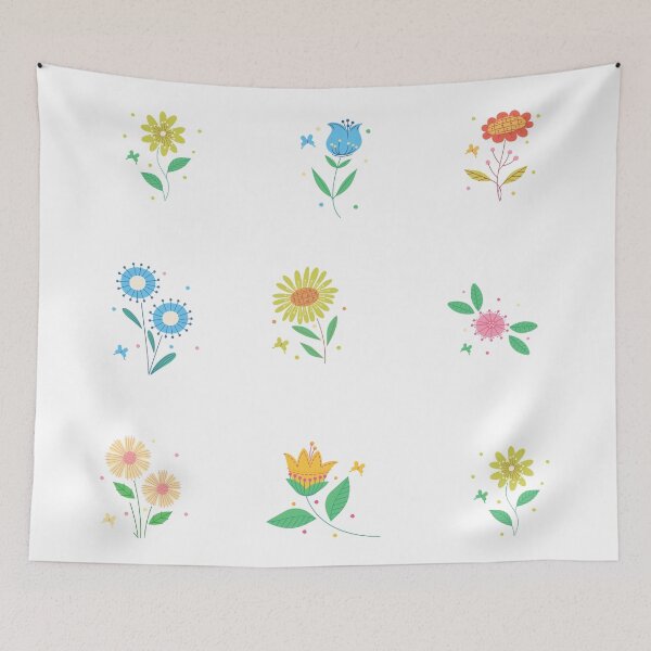 Item preview, Mixed Flowers Botanical Collage designed and sold by silviaol.