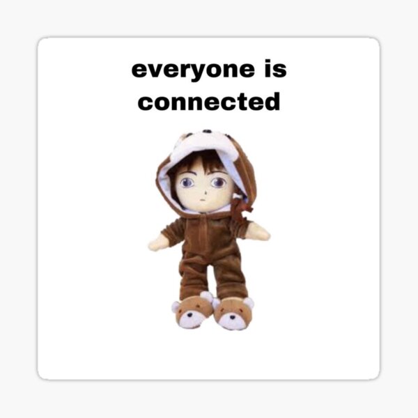 everyone is connected lain Sticker