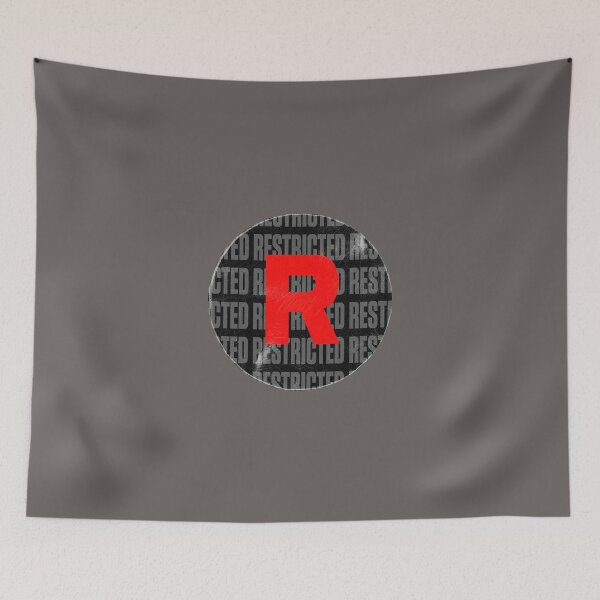 Item preview, Rated R Restricted Retro VHS Sticker designed and sold by wildeyemovies.