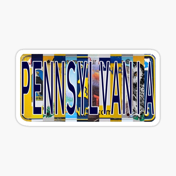 Aperçu de l'œuvre Plaques d'immatriculation de Pennsylvanie créée et vendue par stermitkermit.