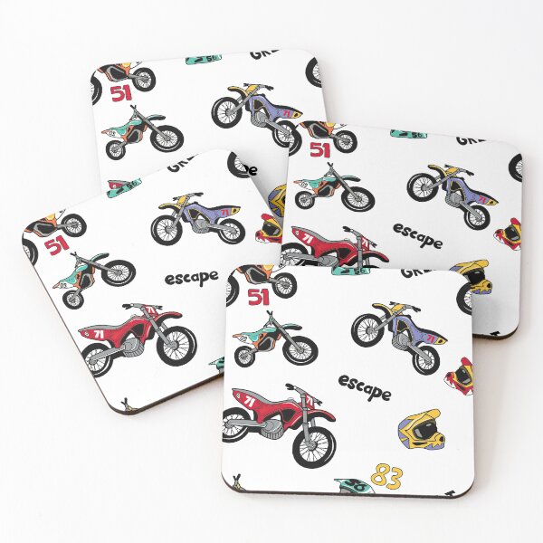 Item preview, Retro Motocross Bikes  designed and sold by RoslynArt.