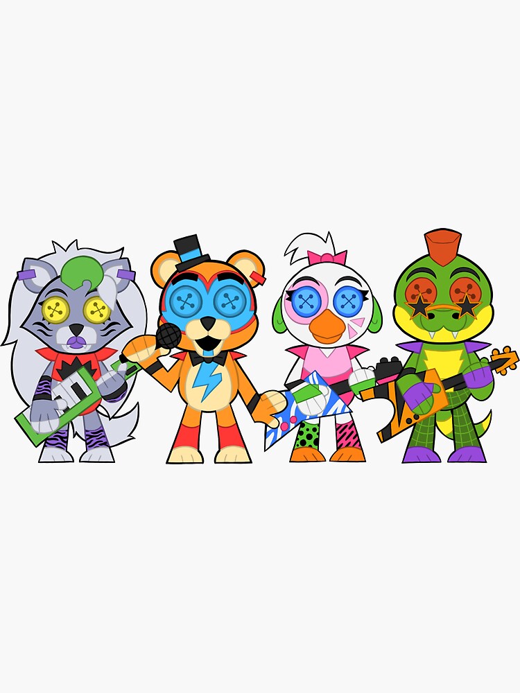 FNAF security breach (gregory and monty plush) - Chibi - Sticker