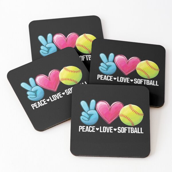 Item preview, Peace Love Softball designed and sold by AdventureTee.