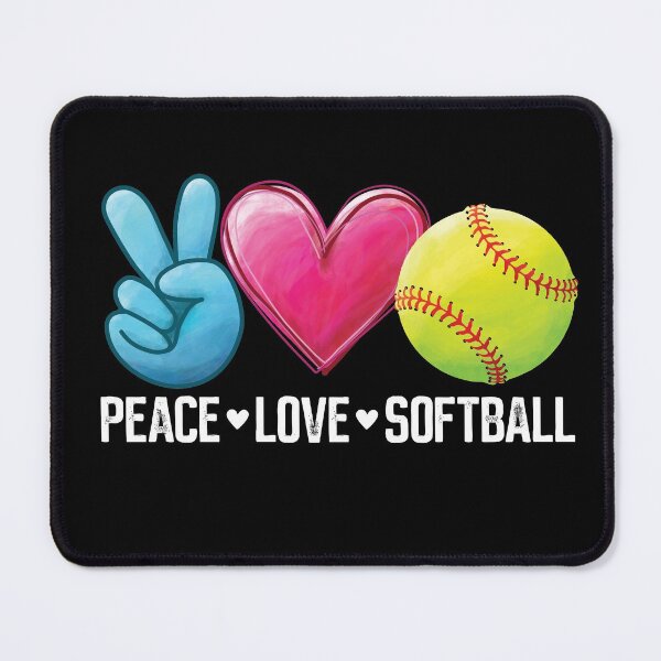 Item preview, Peace Love Softball designed and sold by AdventureTee.