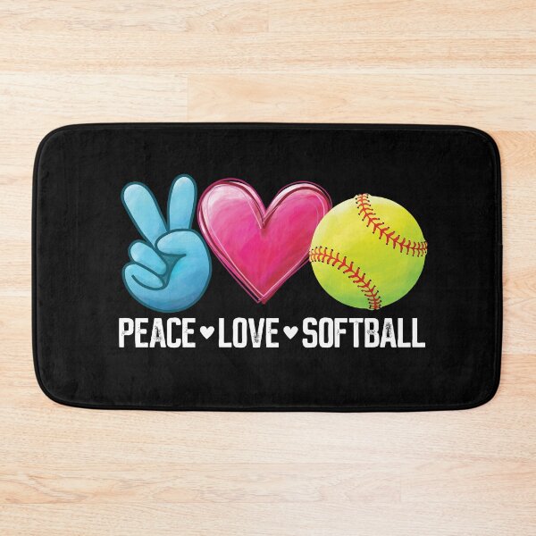 Item preview, Peace Love Softball designed and sold by AdventureTee.