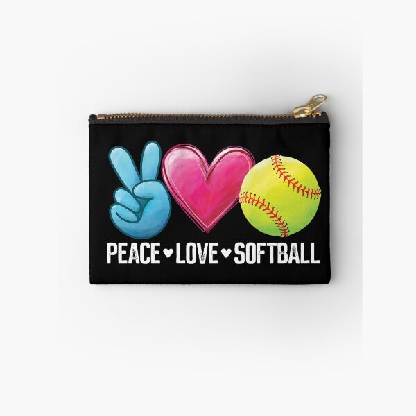 Item preview, Peace Love Softball designed and sold by AdventureTee.