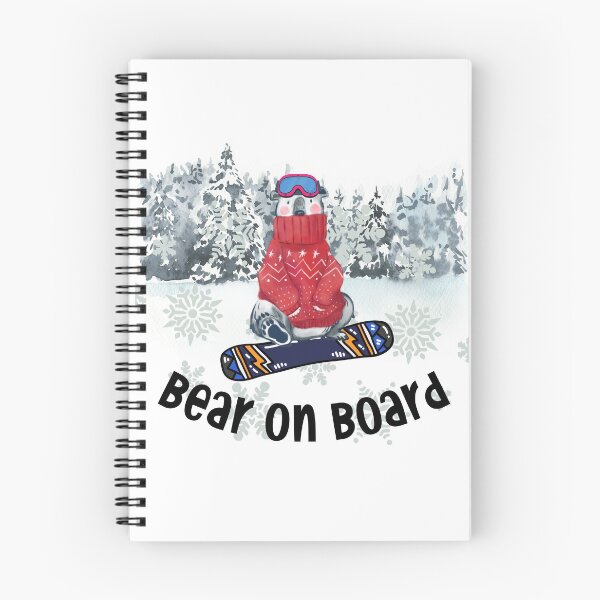 Item preview, Bear on snowboard designed and sold by BronikowskiART.