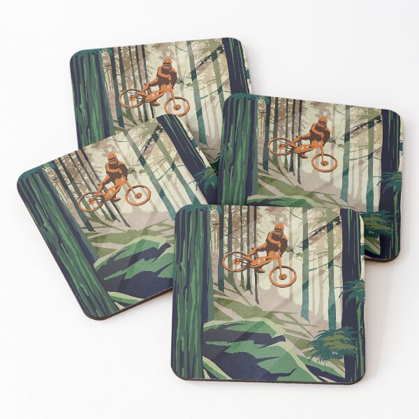 Item preview, Mountain Bike In The Forest designed and sold by RoslynArt.