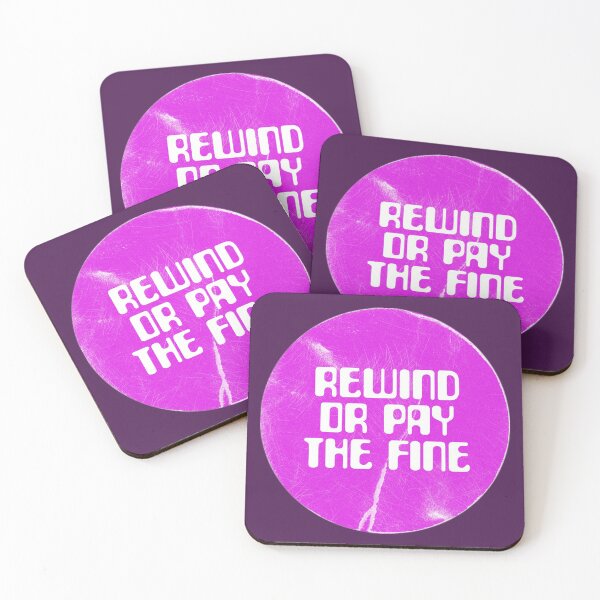Item preview, Rewind or Pay the Fine Retro VHS Sticker designed and sold by wildeyemovies.