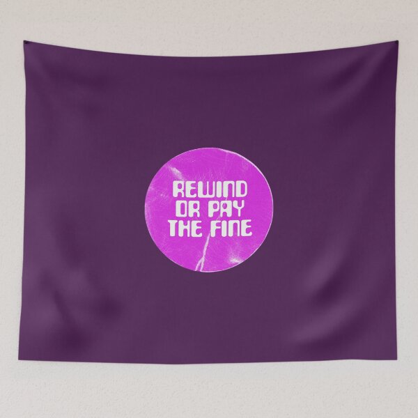 Item preview, Rewind or Pay the Fine Retro VHS Sticker designed and sold by wildeyemovies.