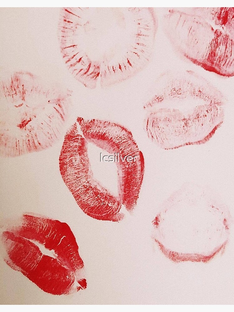 Discover Lips Kisses XOXO Poster Premium Matte Vertical Poster