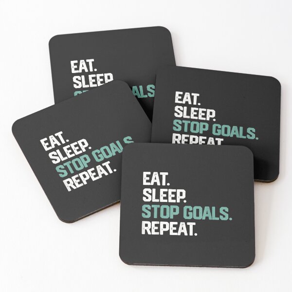 Artikelvorschau, EAT SLEEP STOP GOALS REPEAT Goalie Soccer Hockey entworfen und verkauft von Donnie56441.