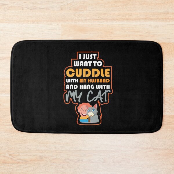 Item preview, I just want to Cuddle With My Husband and hang with my cat: thanksgiving,wedding,event,christmas,sarcastic,laughing,hug. designed and sold by comeonyassine21.