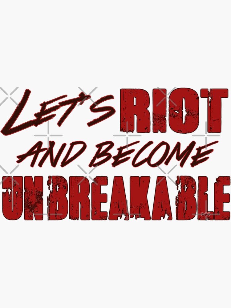 "Let's (Red) RIOT " Sticker by LetsGetGEEKY Redbubble