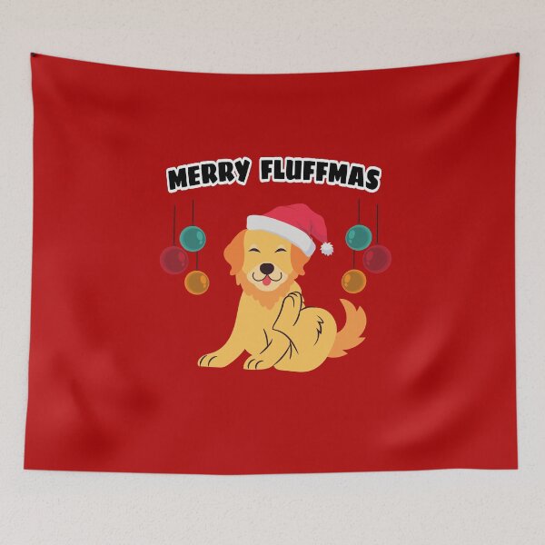 Item preview, Merry Fluffmas christmas santa dog | Merry woofmas | Fluffy christmas dog  designed and sold by Rilavie.