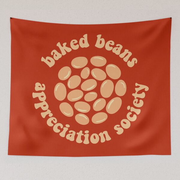 Item preview, Baked Beans Appreciation Society Retro British Food Beige designed and sold by cashewdays.