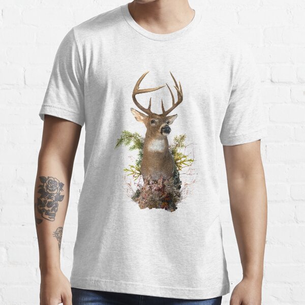 Tête montée en bois de cerf à queue blanche pour un chasseur Premium T-shirt essentiel