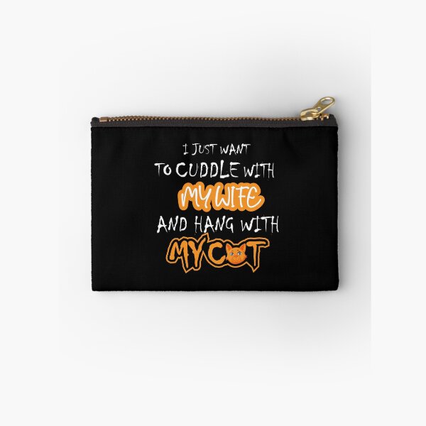 Item preview, I just want to Cuddle With My wife and hang with my cat: thanksgiving,wedding,event,christmas,sarcastic,laughing,hug. designed and sold by comeonyassine21.