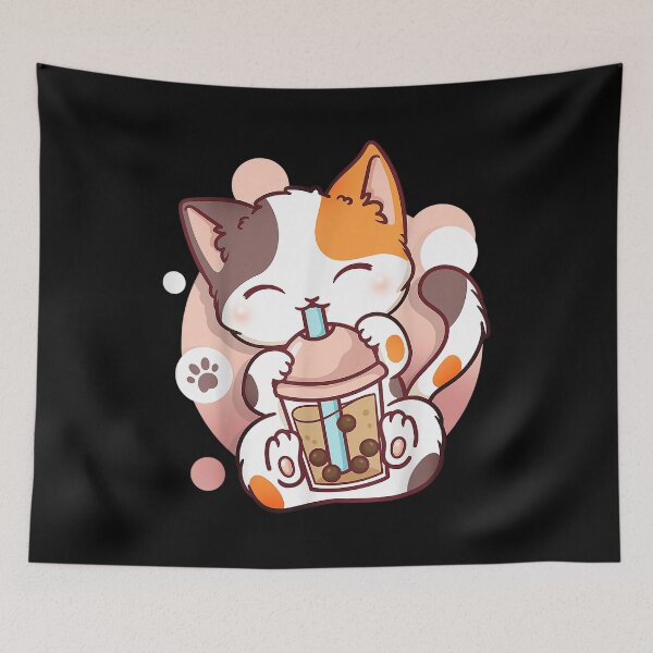 Item preview, Cat Boba Bubble Tea Bubble Drinkers Cat Lovers Tea Bubble Tea Lovers designed and sold by Tasha McGlashan.