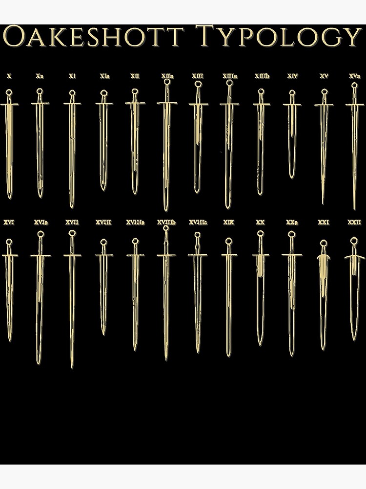 "Swords Of The Oakeshott Typology Classic" Poster By HussonDeasia ...