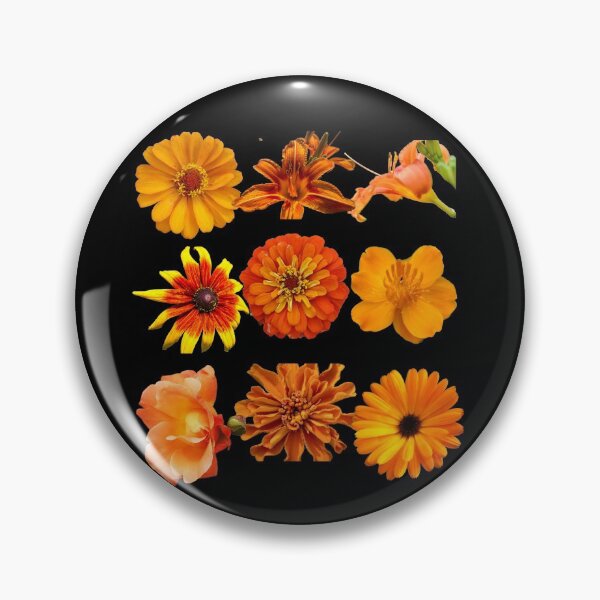 Item preview, Bright Orange Flowers In A Row Colorful Design designed and sold by EarthArtDesigns.