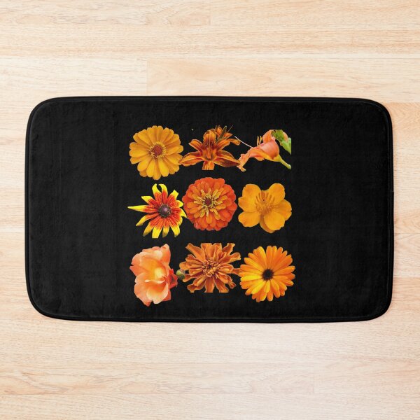 Item preview, Bright Orange Flowers In A Row Colorful Design designed and sold by EarthArtDesigns.