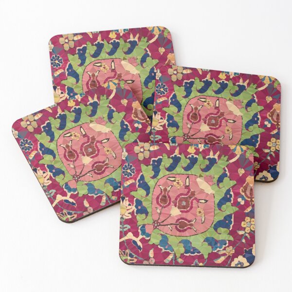 Item preview, Safavid Rug Detail Abstract Low Poly Geometric Vector Art designed and sold by Vicky Brago-Mitchell®.