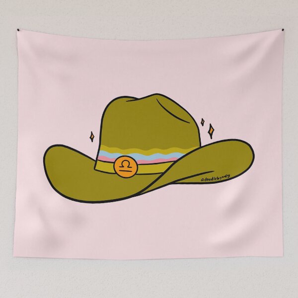 Item preview, Libra Cowboy Hat designed and sold by doodlebymeg.