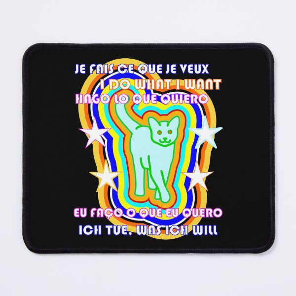 Item preview, Polyglot Cat I Do What I Want French English Spanish Portuguese German designed and sold by artfulnotebook.