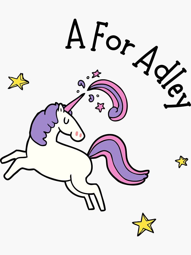 "A For Adley Kids Tshirt A For Adley Funny Games Toys Sticker