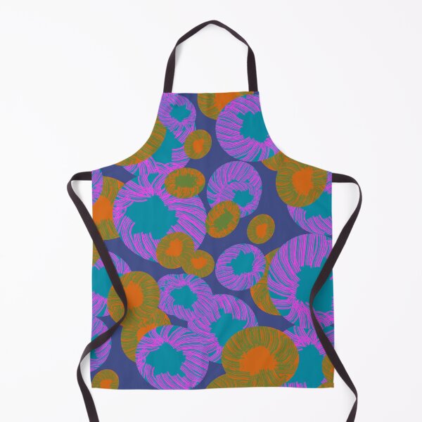 Aperçu de l'œuvre Retro Spheres Aqua Orange Olive Fuchsia créée et vendue par ArtFabric.