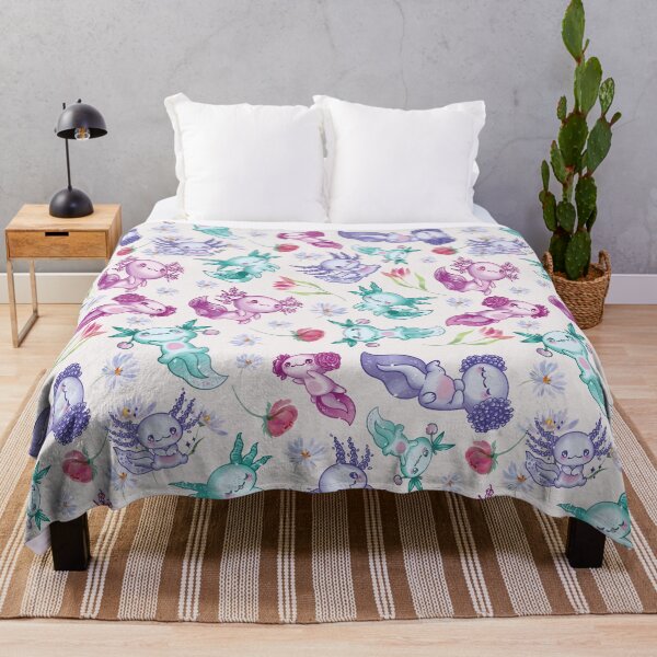 Item preview, Kawaii Flower Axolotl Pattern - Axolotl designed and sold by YueHeng Creates ⭐⭐⭐⭐⭐.
