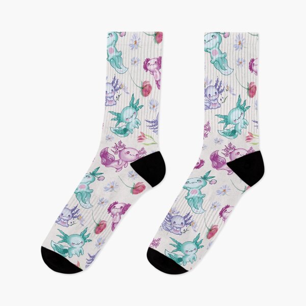 Item preview, Kawaii Flower Axolotl Pattern - Axolotl  designed and sold by YueHeng Creates ⭐⭐⭐⭐⭐.