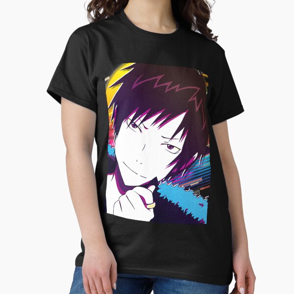 Aperçu de l'œuvre Musique Rétro Celty Manga Orihara Izaya Graphique Pour Fan créée et vendue par Timothymati2828.