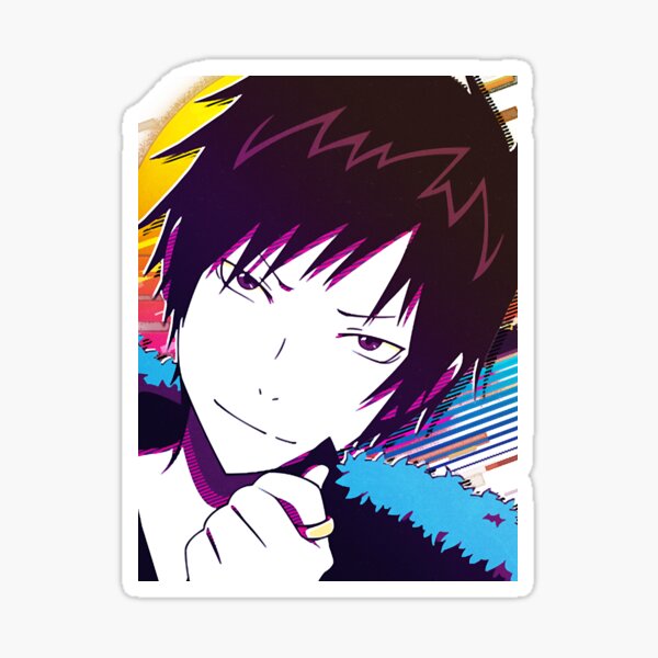 Aperçu de l'œuvre Musique Rétro Celty Manga Orihara Izaya Graphique Pour Fan créée et vendue par Timothymati2828.