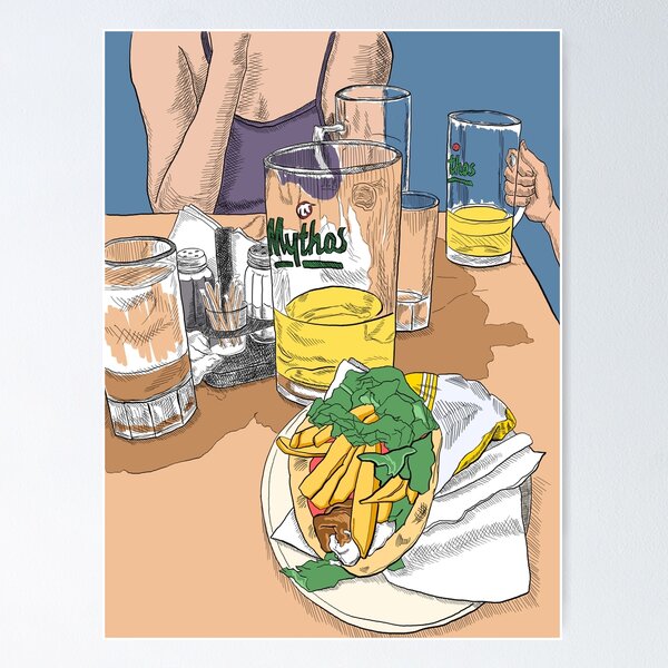 Item preview, Greek Village Taverna Lunch with Mythos designed and sold by ashley-rhyne.