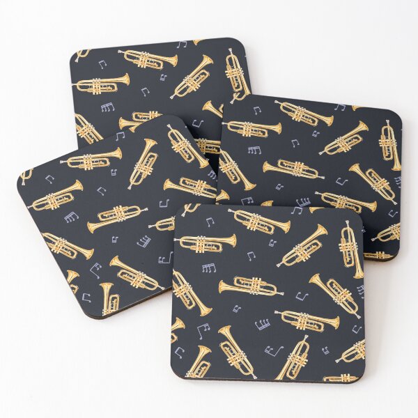 Item preview, Gold Trumpet On Black  designed and sold by DarelliBeauty.