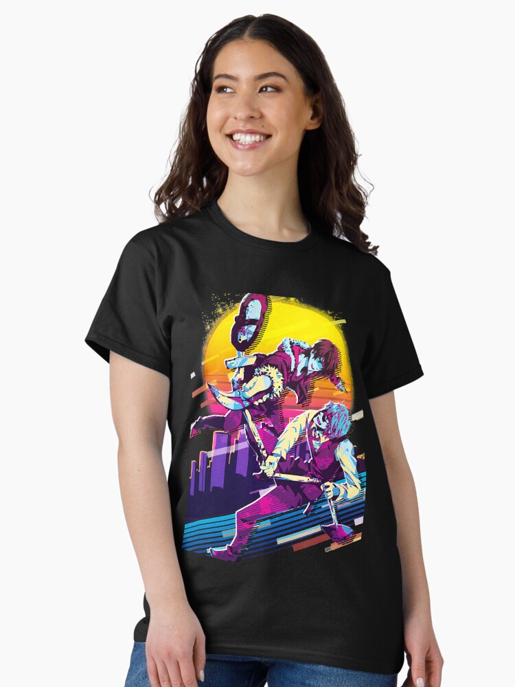 Aperçu 2 sur 7. T-shirt classique avec l'œuvre Musique Vintage Rétro Izaya Et Shizuo Durarara Cadeaux Cool créée et vendue par Timothymati2828.