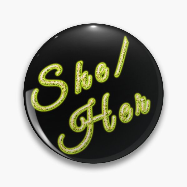 Item preview, Pronoun Glownouns- Yellow She/Her designed and sold by FalcoSkyWolf.