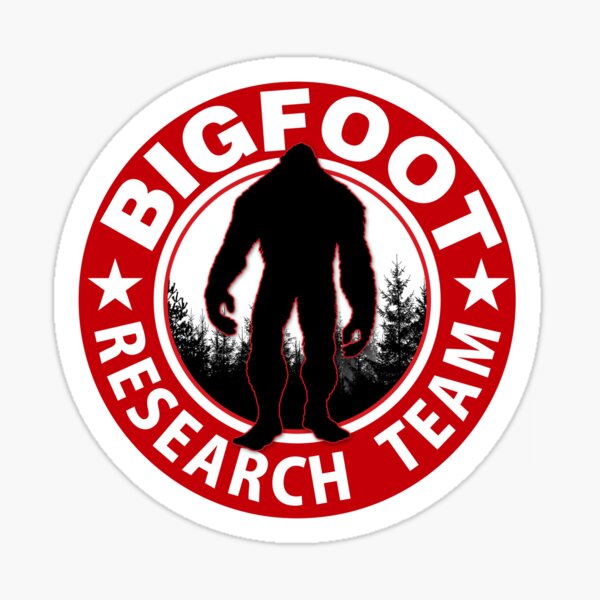 Item preview, Bigfoot Research Team Red Circle designed and sold by StickerSector.