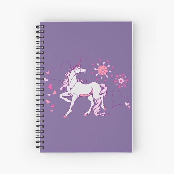 Cuaderno de espiral personalizado con patrón de caballo Galaxy Horse Purple  - Cuaderno personalizado para niños, adolescentes, niñas, mujeres, regalos
