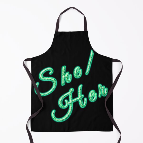 Item preview, Pronoun Glownouns- Green She/Her designed and sold by FalcoSkyWolf.