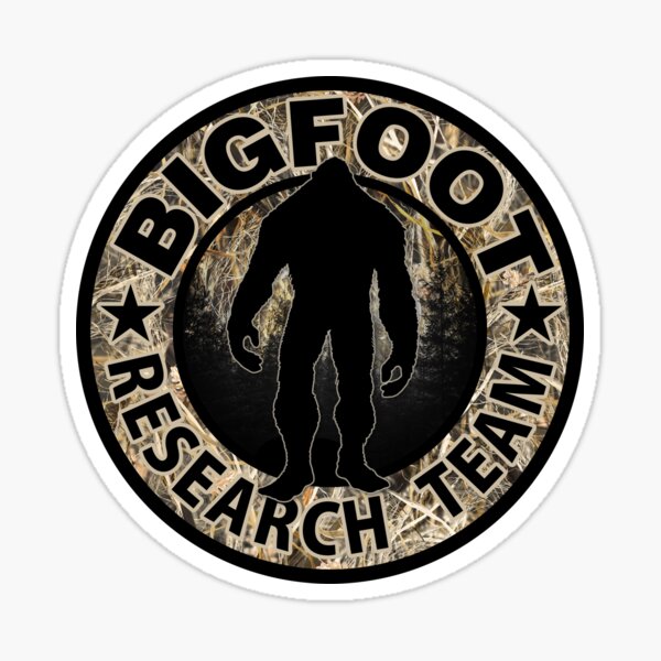 Item preview, Bigfoot Research Team CAMO Circle designed and sold by StickerSector.
