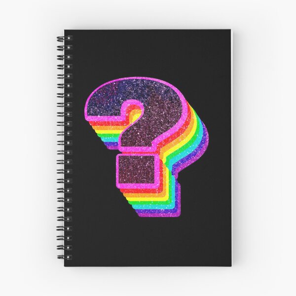 Item preview, Question mark (?) colorful 3d rainbow typography designed and sold by BeeMeCreative.