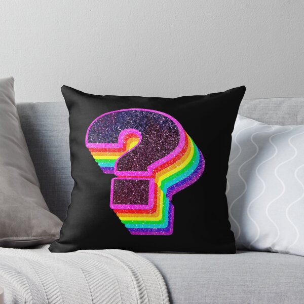 Item preview, Question mark (?) colorful 3d rainbow typography designed and sold by BeeMeCreative.