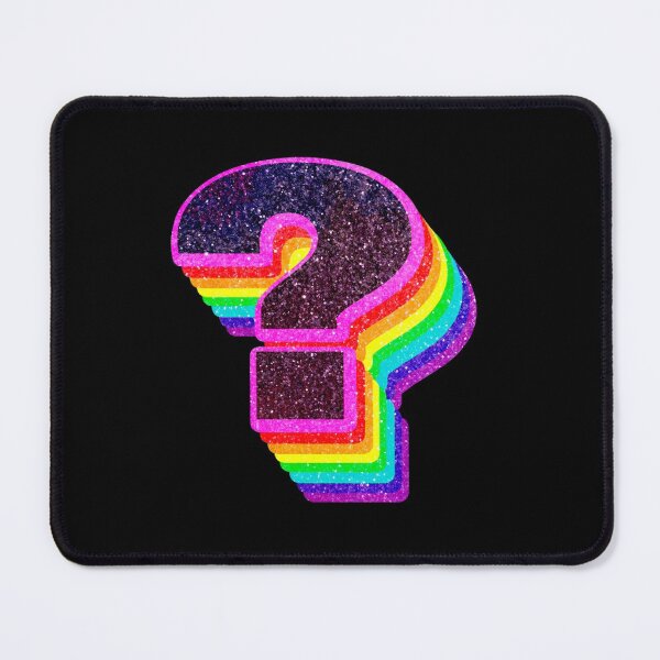 Item preview, Question mark (?) colorful 3d rainbow typography designed and sold by BeeMeCreative.