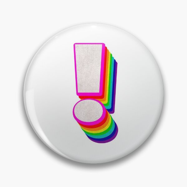 Item preview, Exclamation mark (!) colorful 3d rainbow typography designed and sold by BeeMeCreative.