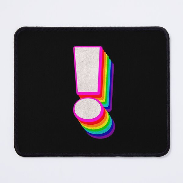 Item preview, Exclamation mark (!) colorful 3d rainbow typography designed and sold by BeeMeCreative.