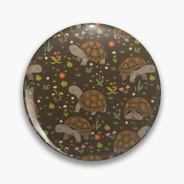 Item preview, Brown Turtle Flowers Botanical designed and sold by AverilArt.
