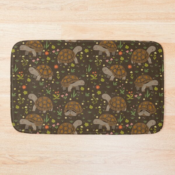 Item preview, Brown Turtle Flowers Botanical designed and sold by AverilArt.
